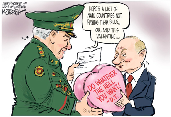 푸틴을 위한 발렌타인 선물