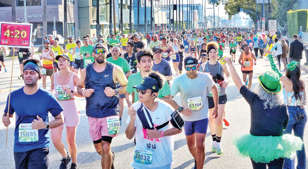 LA 마라톤, 역대급 참가자 2만6천명 달렸다