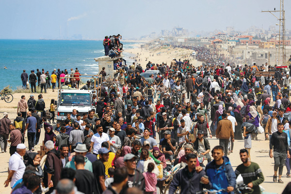 가자 주민들 대규모 귀환 행렬