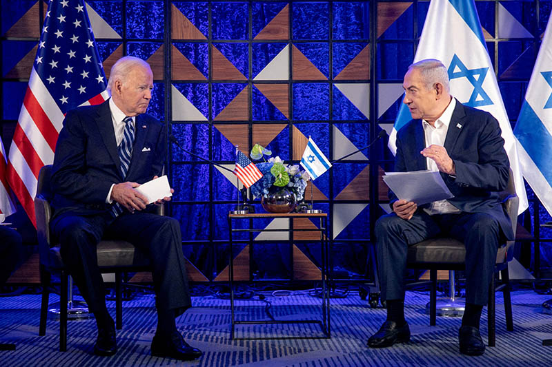 ‘가자전쟁’ 인질석방·즉각휴전 협상중에 美-이스라엘 정상 통화