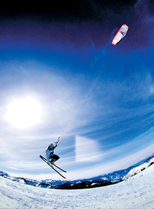 겨울 레포츠의 세계 카이트 스키
