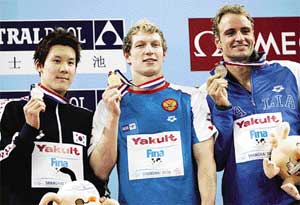 한국 수영, 세계대회 첫 메달