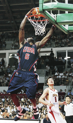 미국 농구, 중국 46점차 대파