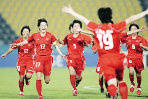 북한여자축구 아시안게임 2연패