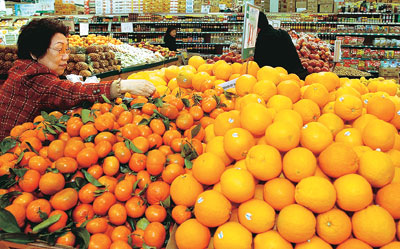 농장 한파 과일·채소류 가격 폭등