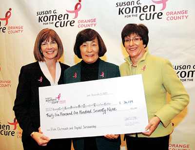 한인 건강정보교육센터 유방암 홍보기금 받는다