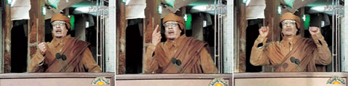 카다피 “퇴진은 절대 없다”