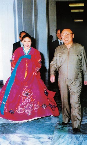 김연자씨 2001년 북한 방문