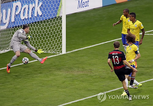 독일, 브라질에 맹폭 7-1 대승…결승 선착