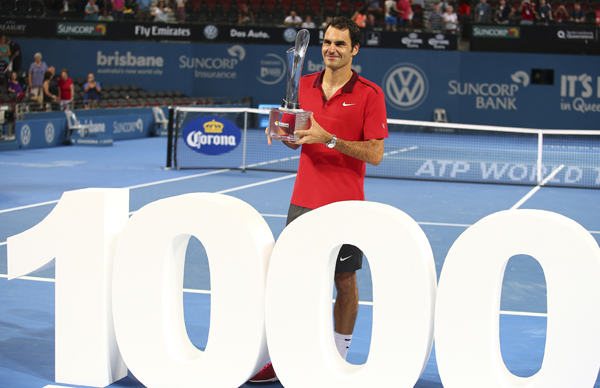 테니스 스타 페더러, 1,000번째 승리