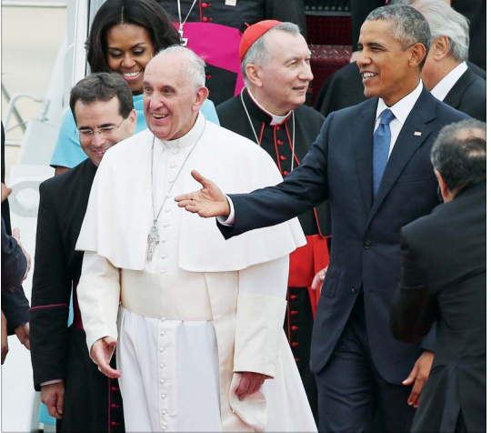 교황, 미국에 역사적 첫 걸음